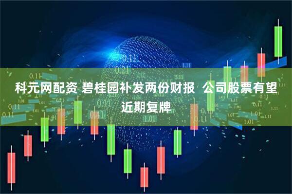 科元网配资 碧桂园补发两份财报  公司股票有望近期复牌